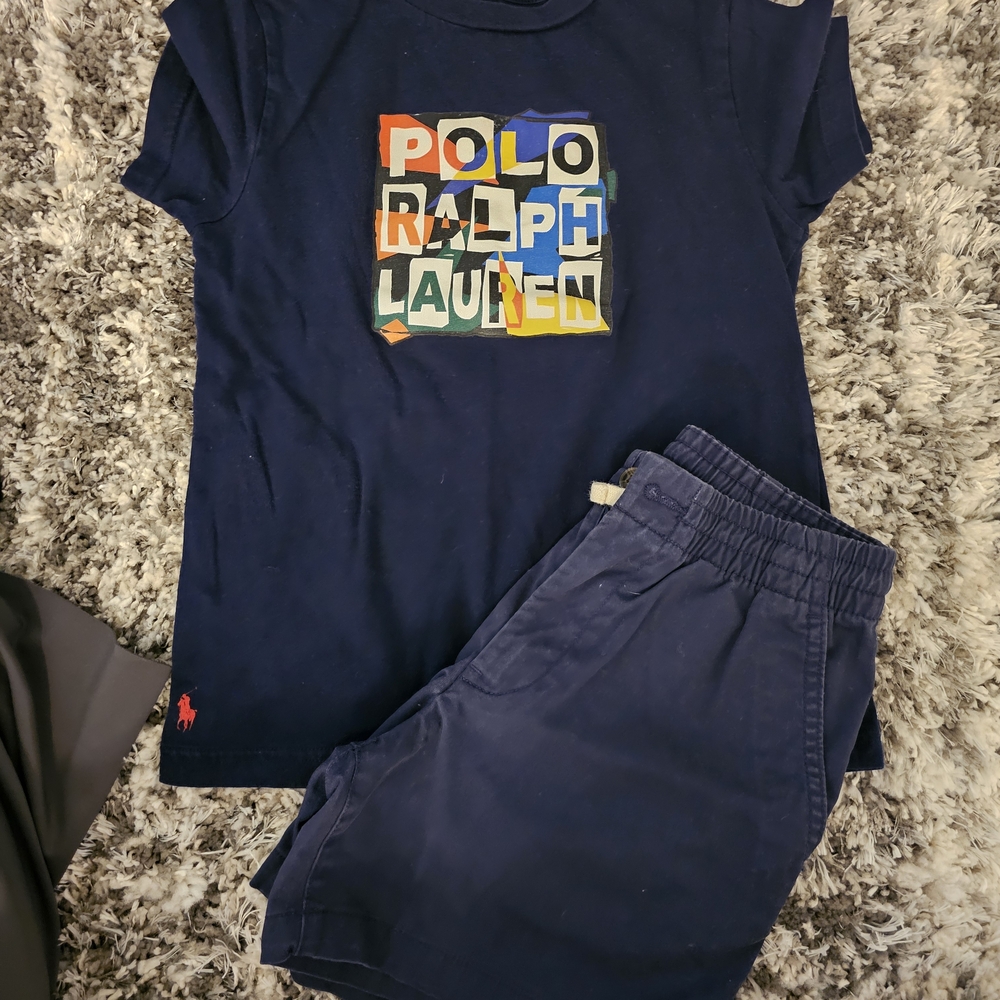 Polo by Ralph Lauren Kids Blue Graphic Tee